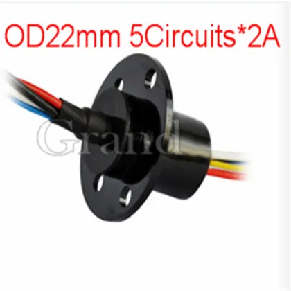 OD 22mm 5 conductors electrical contacts test equipment slip ring