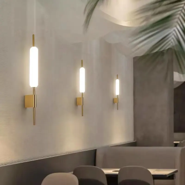 Fashion Gold Color Milky Glass Wall Light for Home Decoration
