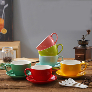 Ceramic Coffee Cup and Saucer Set 300ml