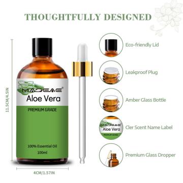 Venta caliente 100% puro aceite natural aceite de aloe vera para para el cuidado del cabello de la piel