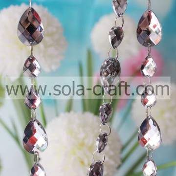 Meraviglioso 13 * 18 MM e 13 * 18 MM Mirrow Refletion Fascino Distanziatore Allentato Wedding Teardrop Bead Ghirlanda Per centrotavola Matrimoni