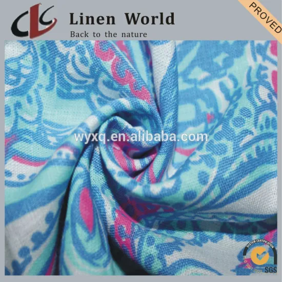 Best Price Garment Use Printed 100%Linen Fabric