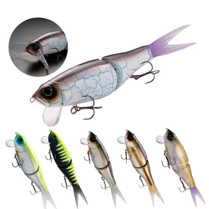 210mm Predator Multi-Jointed Floating Minnow Lure - Bass and Pike Fishing Bait