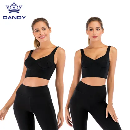 Black sexy yoga bra yoga crop top