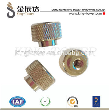 flat knurled cap head custom nut m4