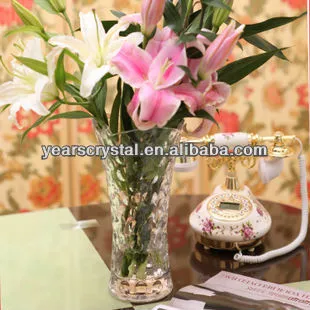 New Arrival crystal glass flowers vase(R-1469