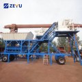 Commercial 35m3 automatic mobile concrete batching plant