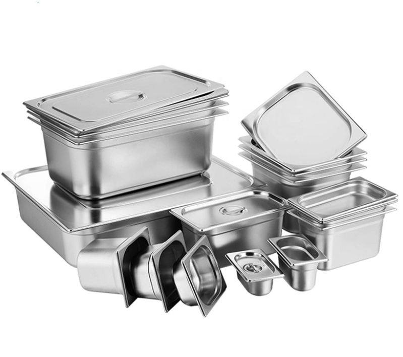 Stainless steel gastronorm containers for hotel restaurant