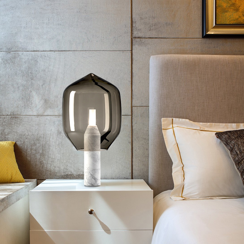 Clear Grey Bedside LightsofApplication Small Tall Lamp Table