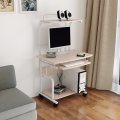 学生のための家の家具移動式木製コンピュータ机