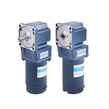 High Torque 40W 80mm 24V DC Gear Motor: Right Angle Spiral Bevel Hollow Shaft Motor