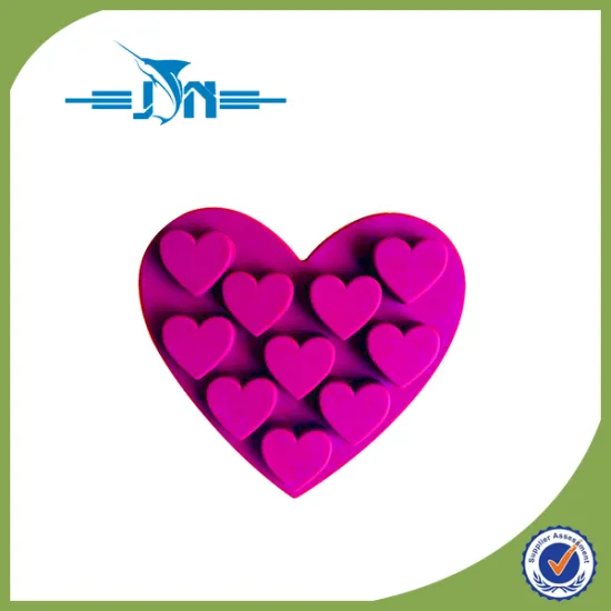 factory offer silicone heart shape cookie mold with CE certificate