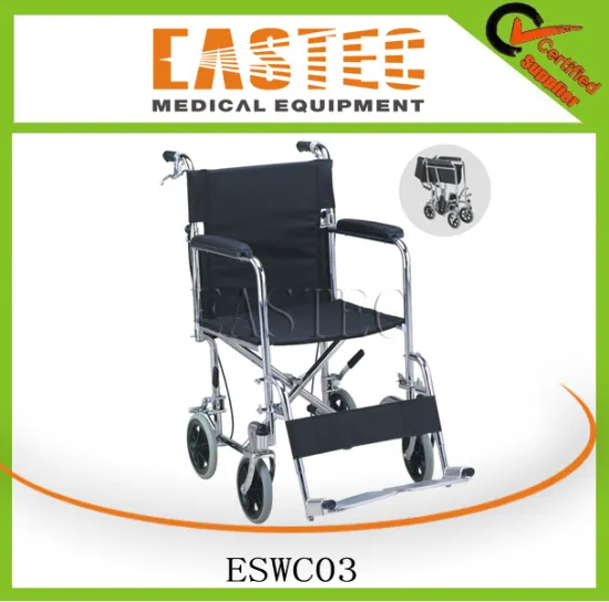ESWC03 steel chromed cheap simple foldale wheel chair