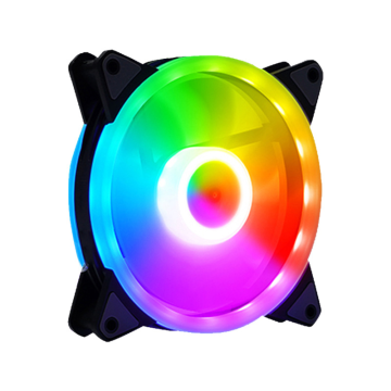 RGB LED Fan Triple Pack - Temperature Control Lantern 120mm with PWM for Gaming PC