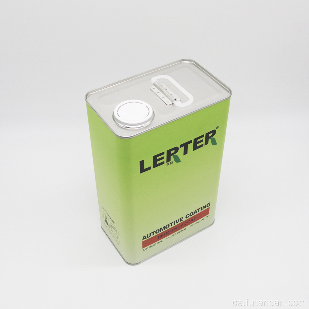 Čtvercové kovové cínové nádoby