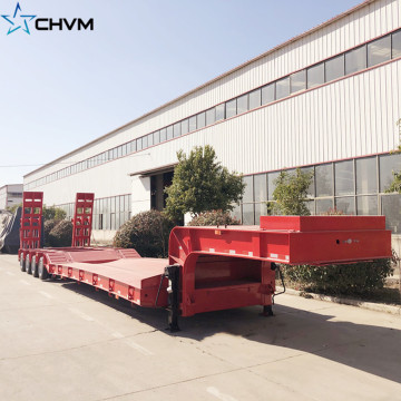 4-Line 8-Axis Lowboy Low Bed Semi Trailer