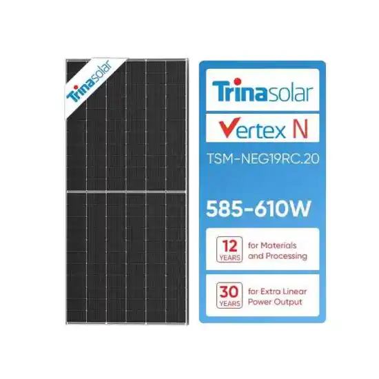 Trina Solar 600W to 610W N-type TOPCon Dual Glass NEG19RC.20 Bifacial Solar Panel