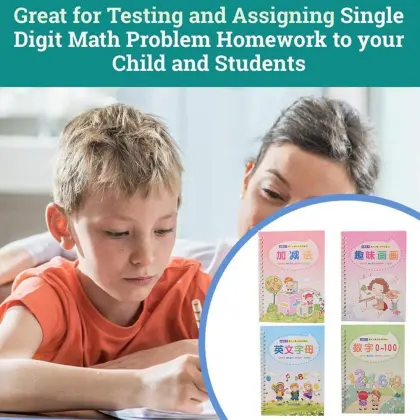 Calligraphy Reused Multi-style Simple Hand Lettering Writing Practice Book Groove Copybook Pen Holder