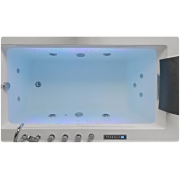 Waterfall Led Lighting Whirlpool Acrylic Massage Bathtub