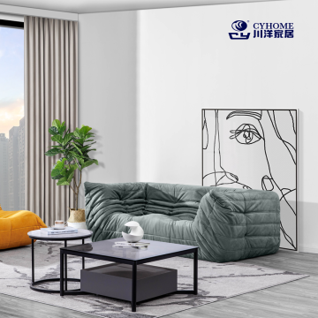 Grünes Stoffsofa für modernes Wohnzimmer