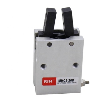 SMC Type Double Acting Pneumatic Cylinder Gripper with Angular Aluminium Clamps