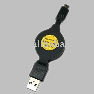 Portable retractable USB Cable