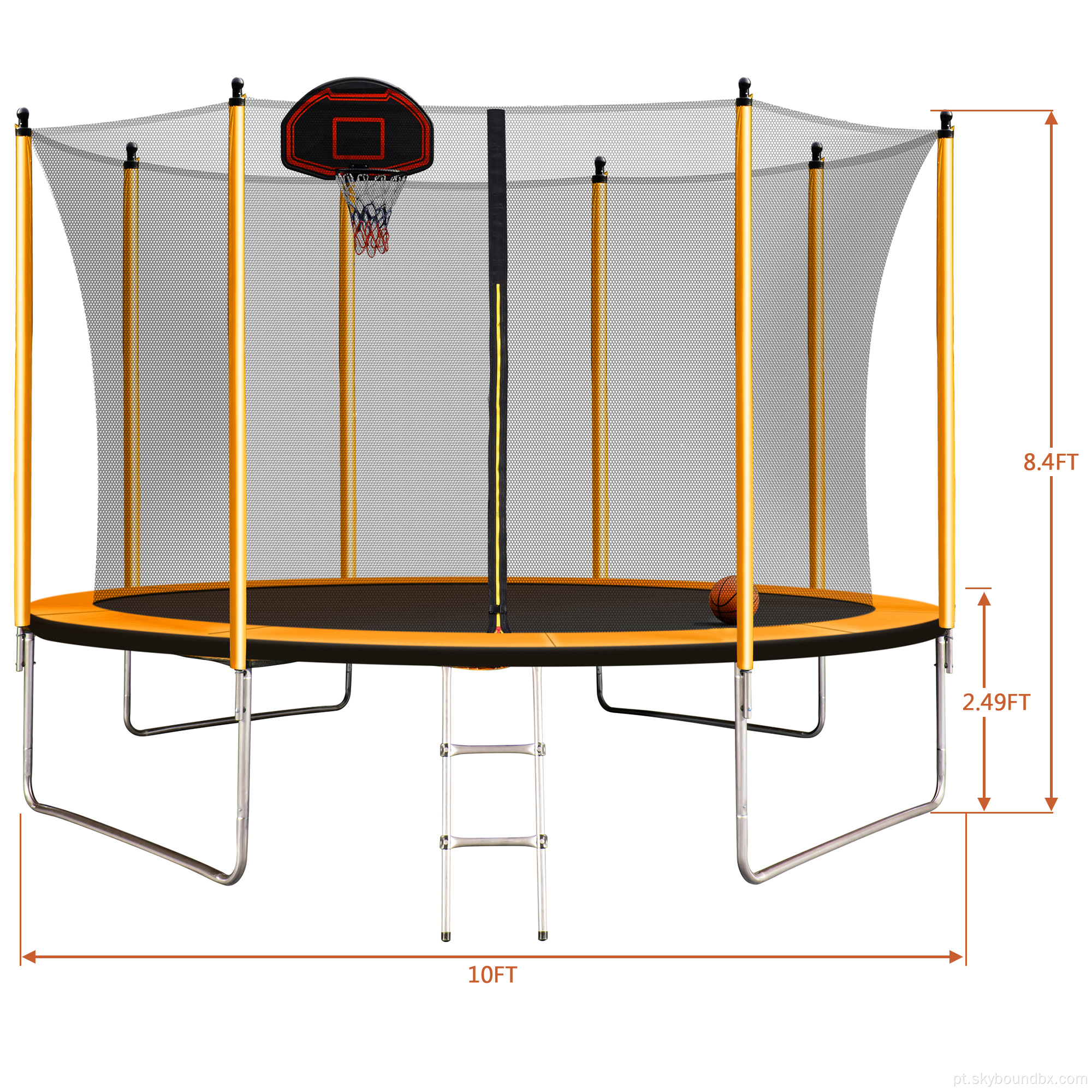 ASTM aprovou o trampolim de 10 pés com o gabinete líquido