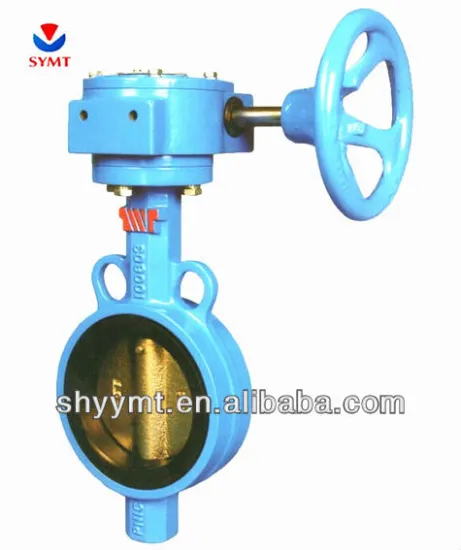 wafer bytterfly valve with Gear operator(two holes with pin)