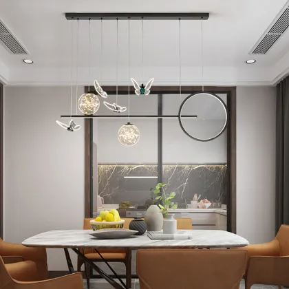 Nordic Restaurant Chandelier Modern Simple LED Lamp