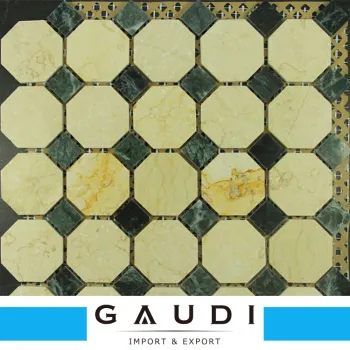 Promotion hot melt hexagon waterjet stone mosaic for kitchen
