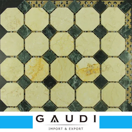 Promotion hot melt hexagon waterjet stone mosaic for kitchen