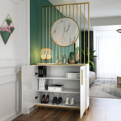 Modern Marble Cabinet for Entryway and Living Room Partition