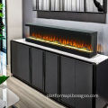 70 Inch Colorful Crystal Glistening Embellished Logs Electric Fireplace with CE Approval - 3 Side View