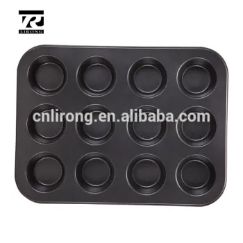 Carbon Steel Bakeware 12 Cup Muffin Pan with Non-Stick Coating