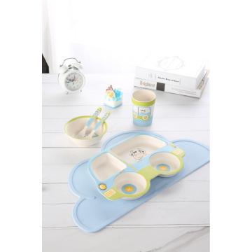 servicio de mesa de plástico de la taza de la placa del cuenco del sistema de alimentación del bebé