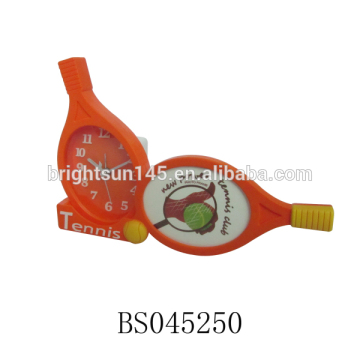 Promotional Gift Plastic Tennis Racket Shape Alarm Clock With Photo Frame