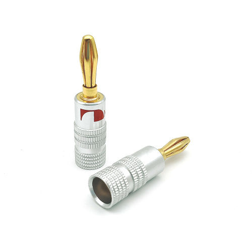Gold Plated 4mm Audio Speaker Banana Plug Connector
