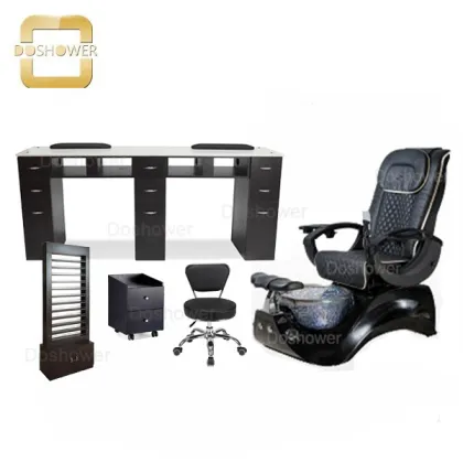 Modern LED Nail Lamp with Pedicure Chair and Nail Table for Gelish Manicure and Pedicure Set