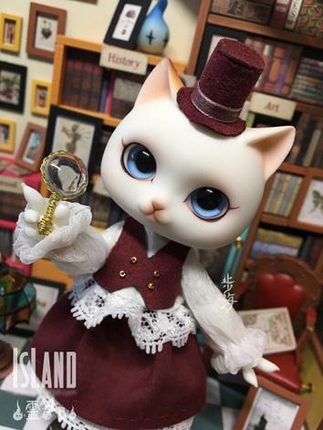 BJD Lenore Miss Detective Cat 12cm jointed doll