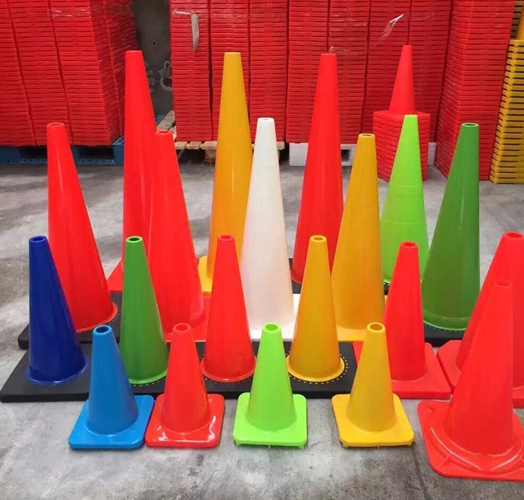 PVC road warning colored safety traffic cone