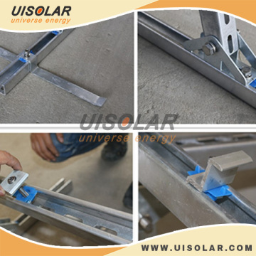 Ballasted Flat Roof Solar Panel Bracket with steel