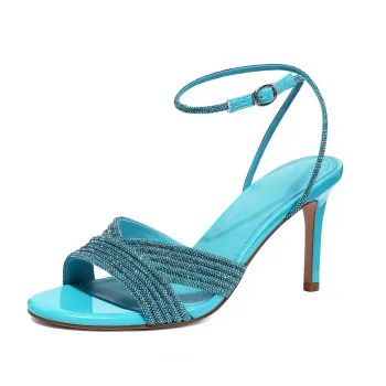 Sparkly Rhinestone Crystal Stiletto Sandals