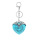 Turquoise Antique Silver Alloy Heart Pendant Necklace 45cm Black Cord