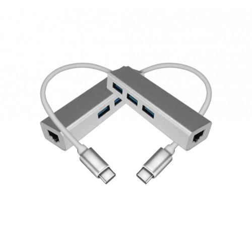 Type C tot RJ45 1000Mbps Hub Ethernet -adapter