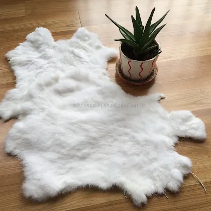 Nature Rabbit Plate Grey Animal Skin Blanket