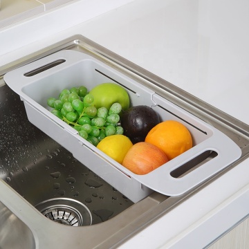Séchouge à vaisselle sur l'évier: étagère de drainage de cuisine extensible