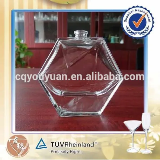 Superior quality 100ml small hexagon glass bottles for perfume