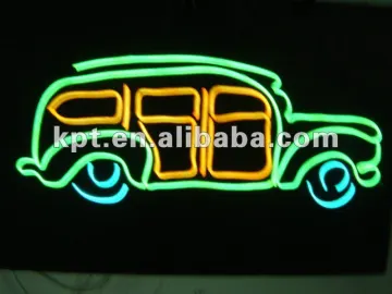 neon wire car decoration,brightness red el wire