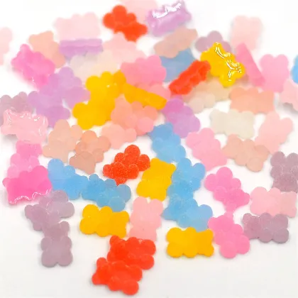 Round flat flower ancient clay beads