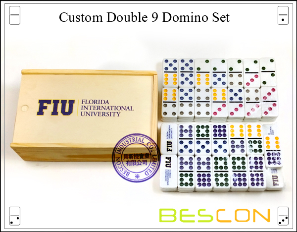 Custom Double 9 Domino Set